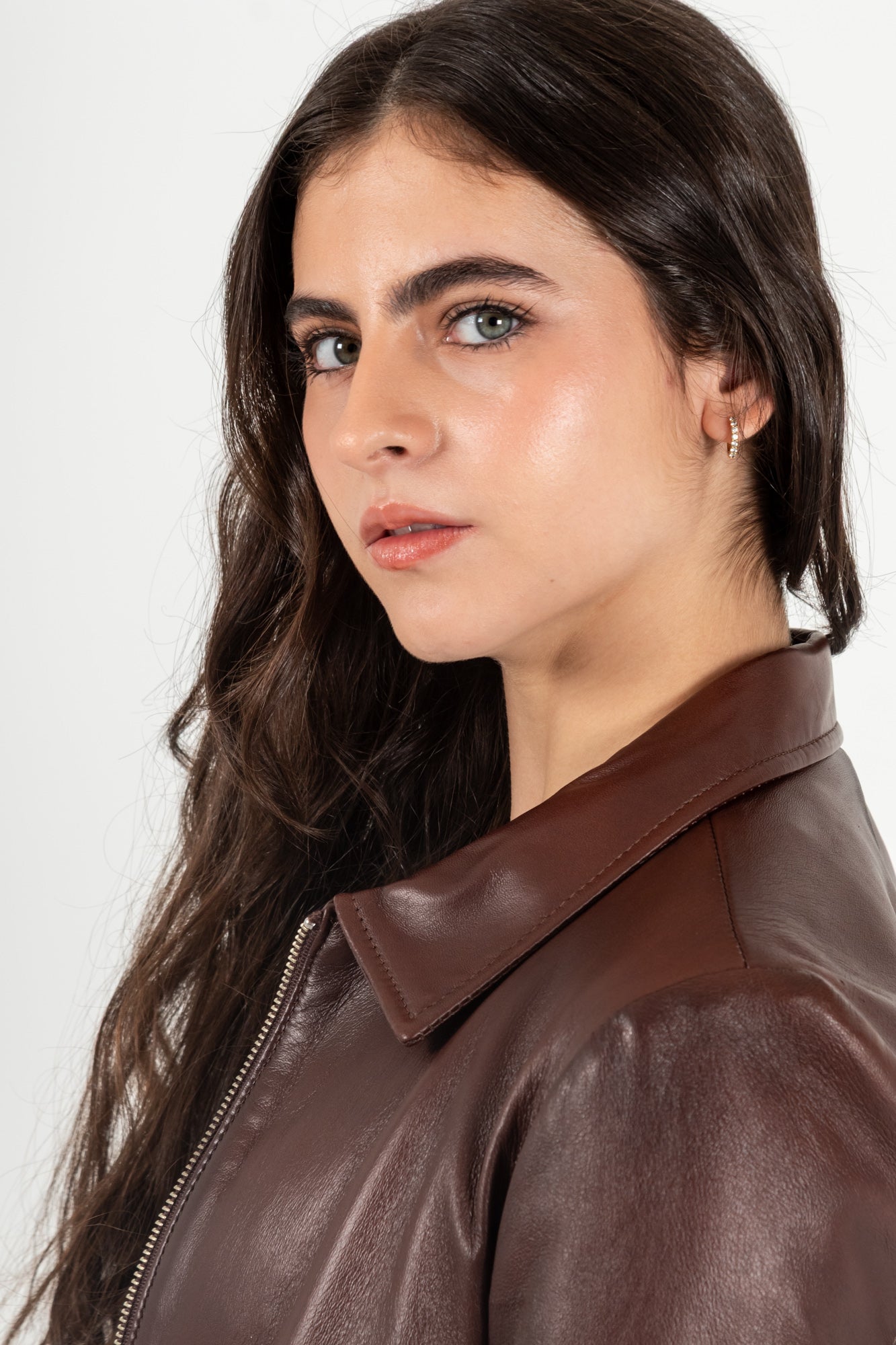 Chaqueta Cuero 100% Coñac (Mujer)