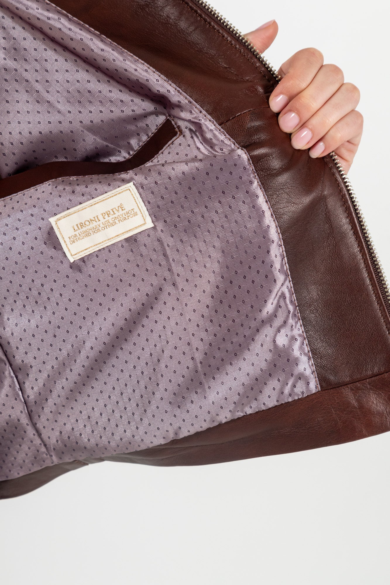 Chaqueta Cuero 100% Coñac (Mujer)