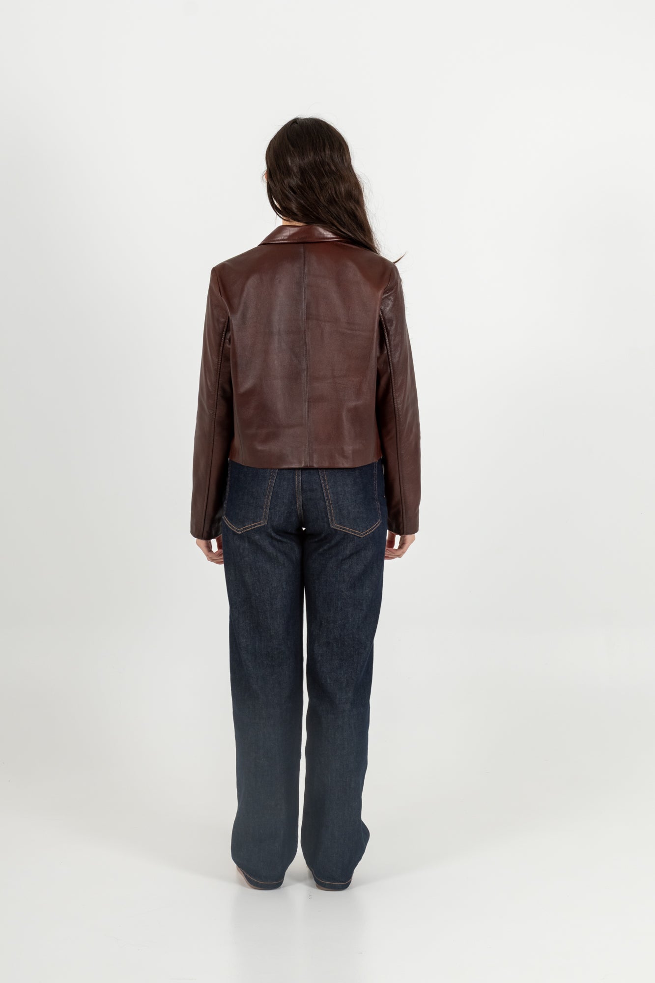Chaqueta Cuero 100% Coñac (Mujer)