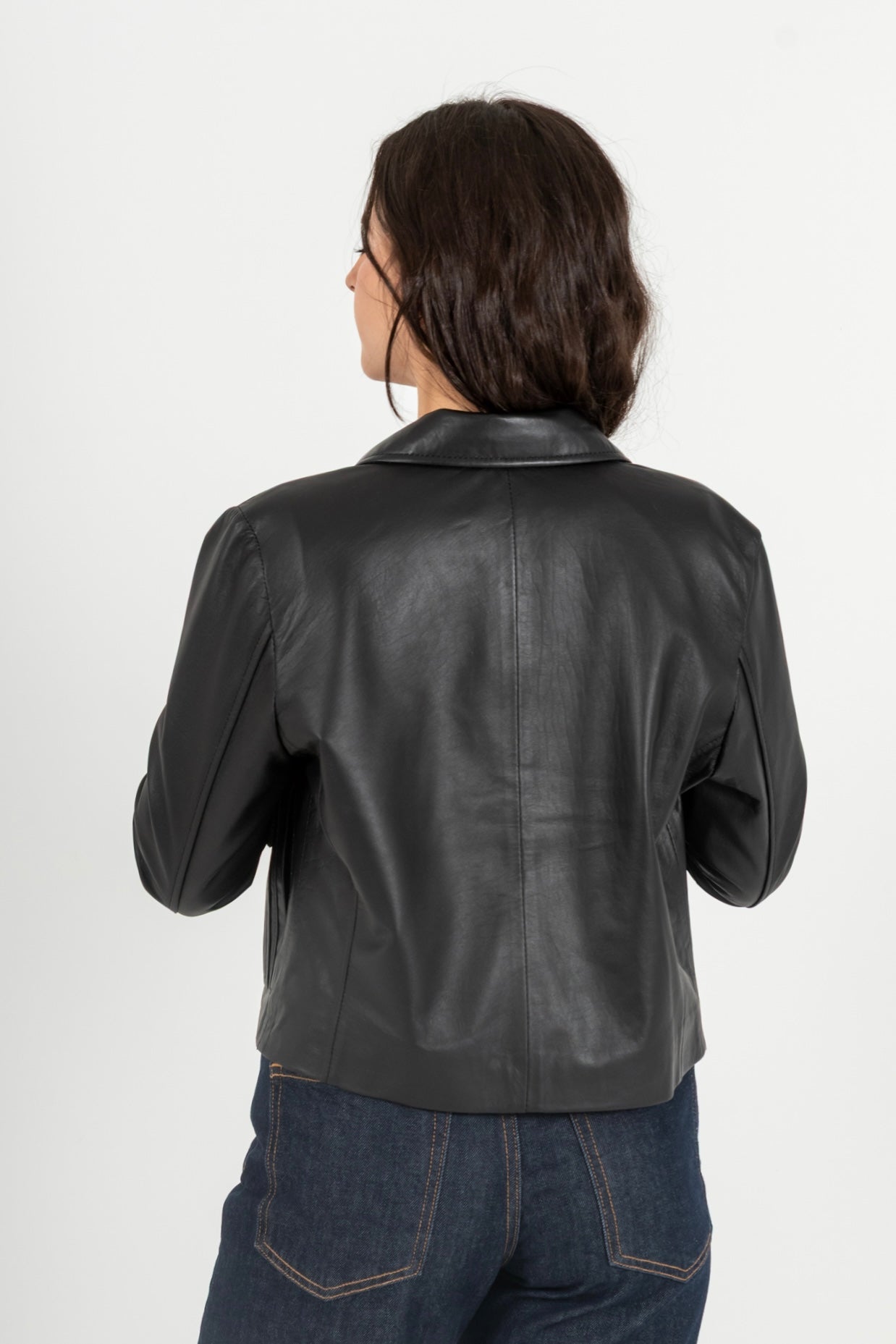 Chaqueta Cuero 100% Negro (Mujer)