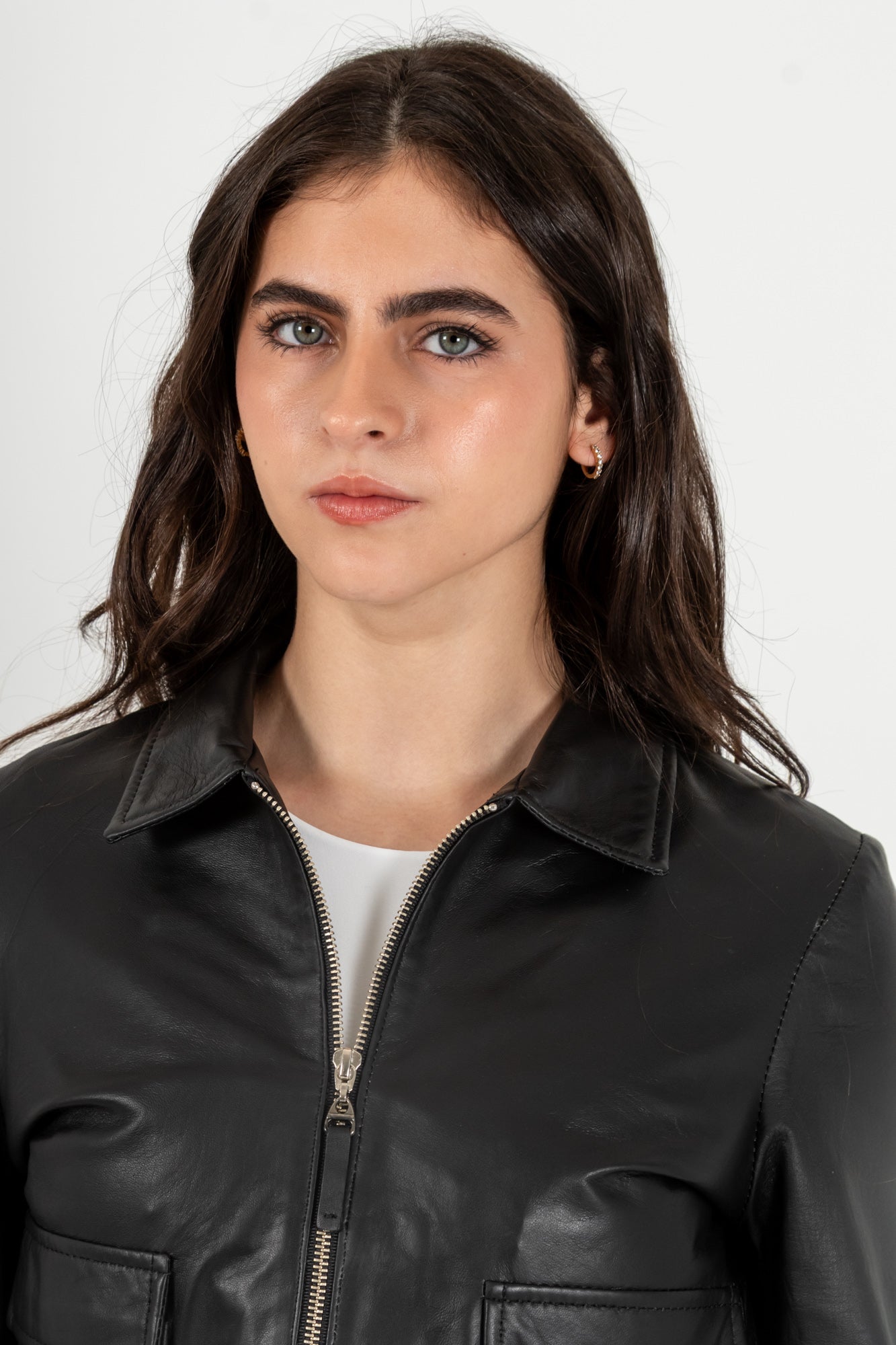 Chaqueta Cuero 100% Negro (Mujer)
