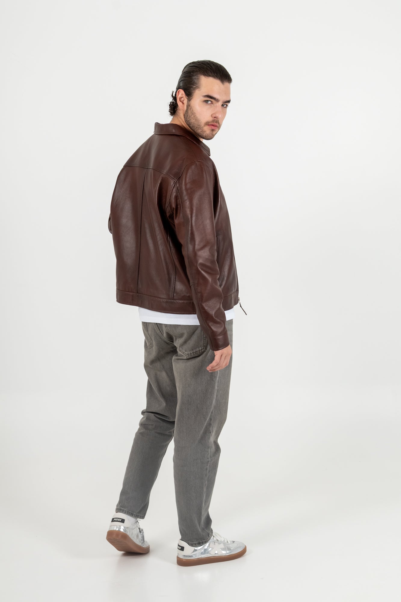 Chaqueta Cuero 100% Coñac Men