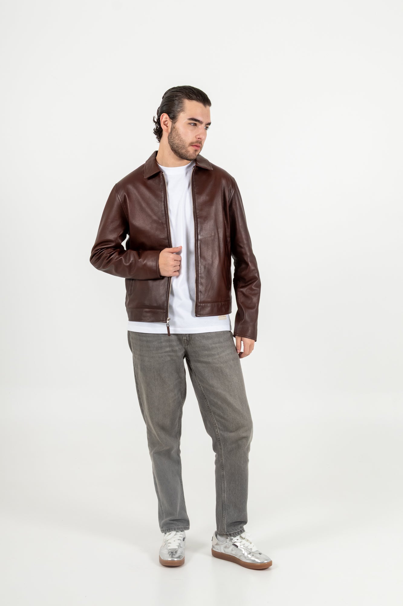 Chaqueta Cuero 100% Coñac Men