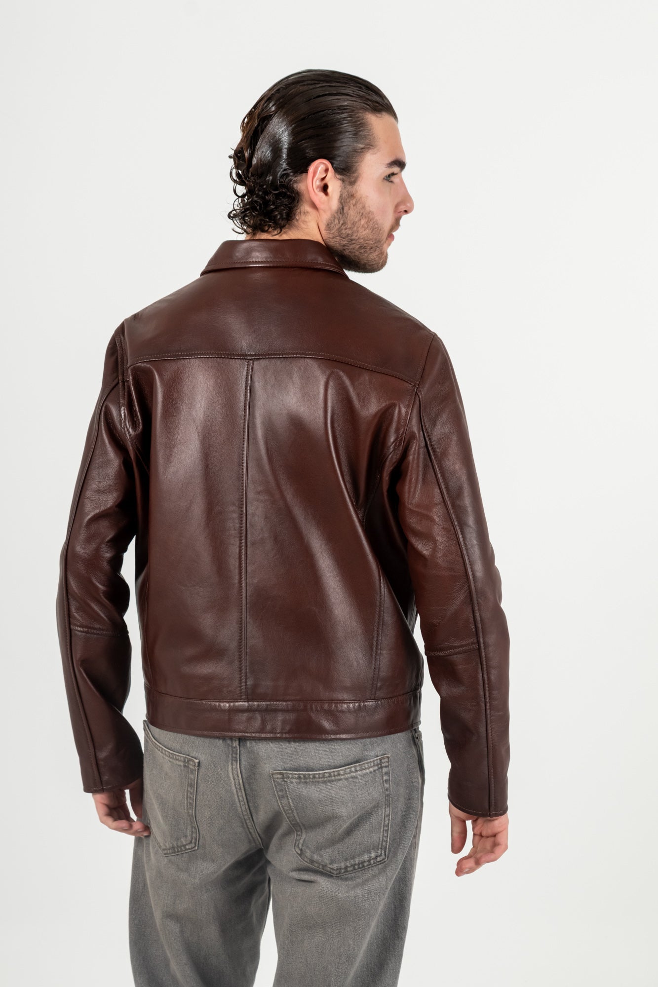 Chaqueta Cuero 100% Coñac Men