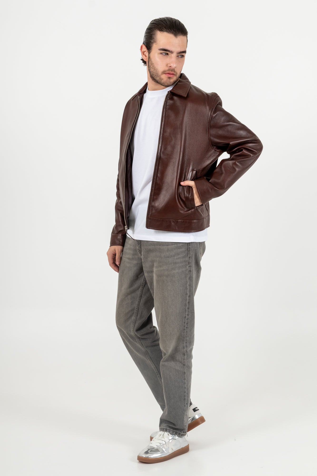 Chaqueta Cuero 100% Coñac Men