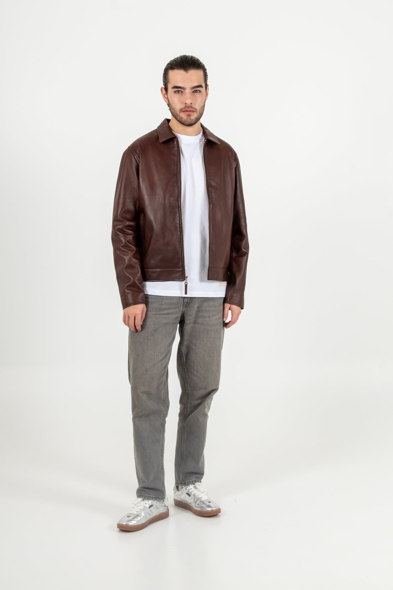 Chaqueta Cuero 100% Coñac Men