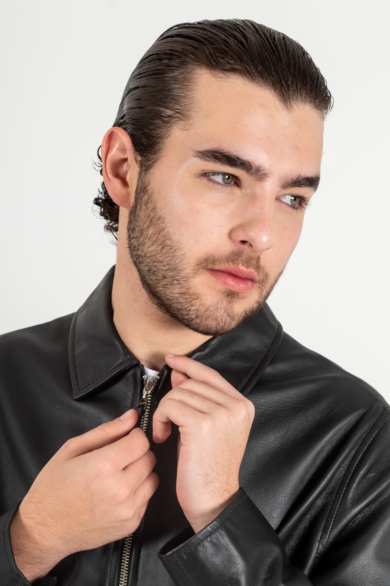 Chaqueta Cuero 100% Negro Men