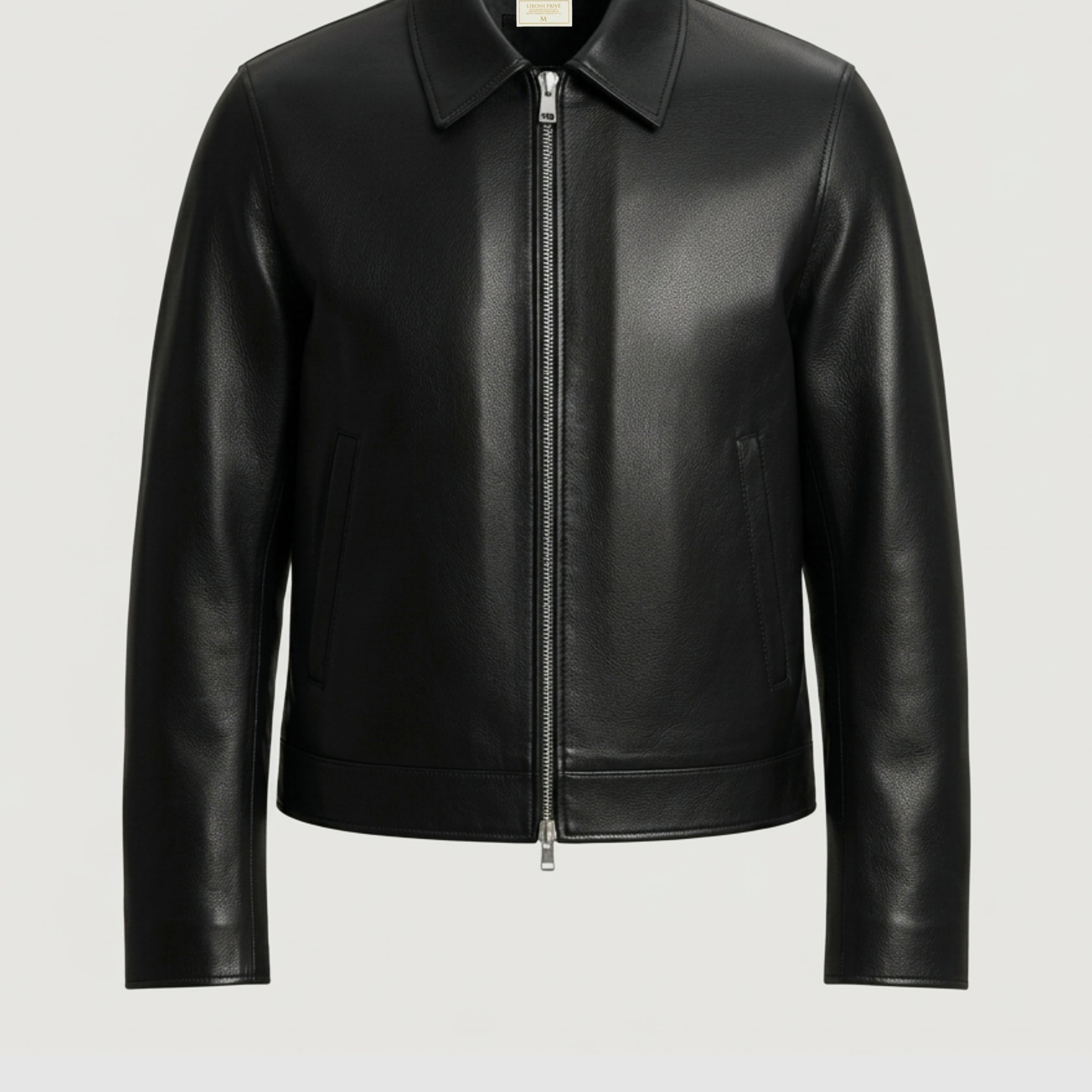 Chaqueta Cuero 100% Negro Men