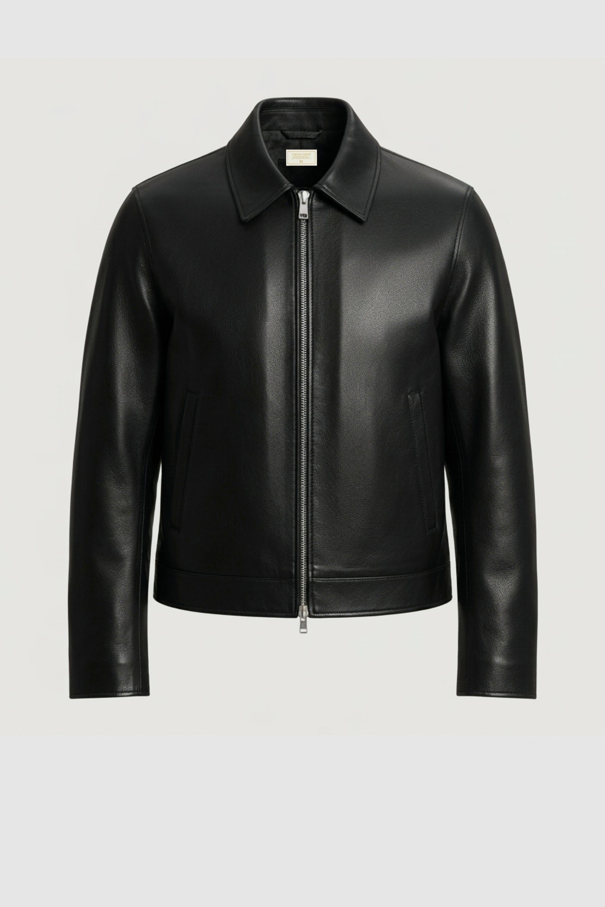 Chaqueta Cuero 100% Negro Men