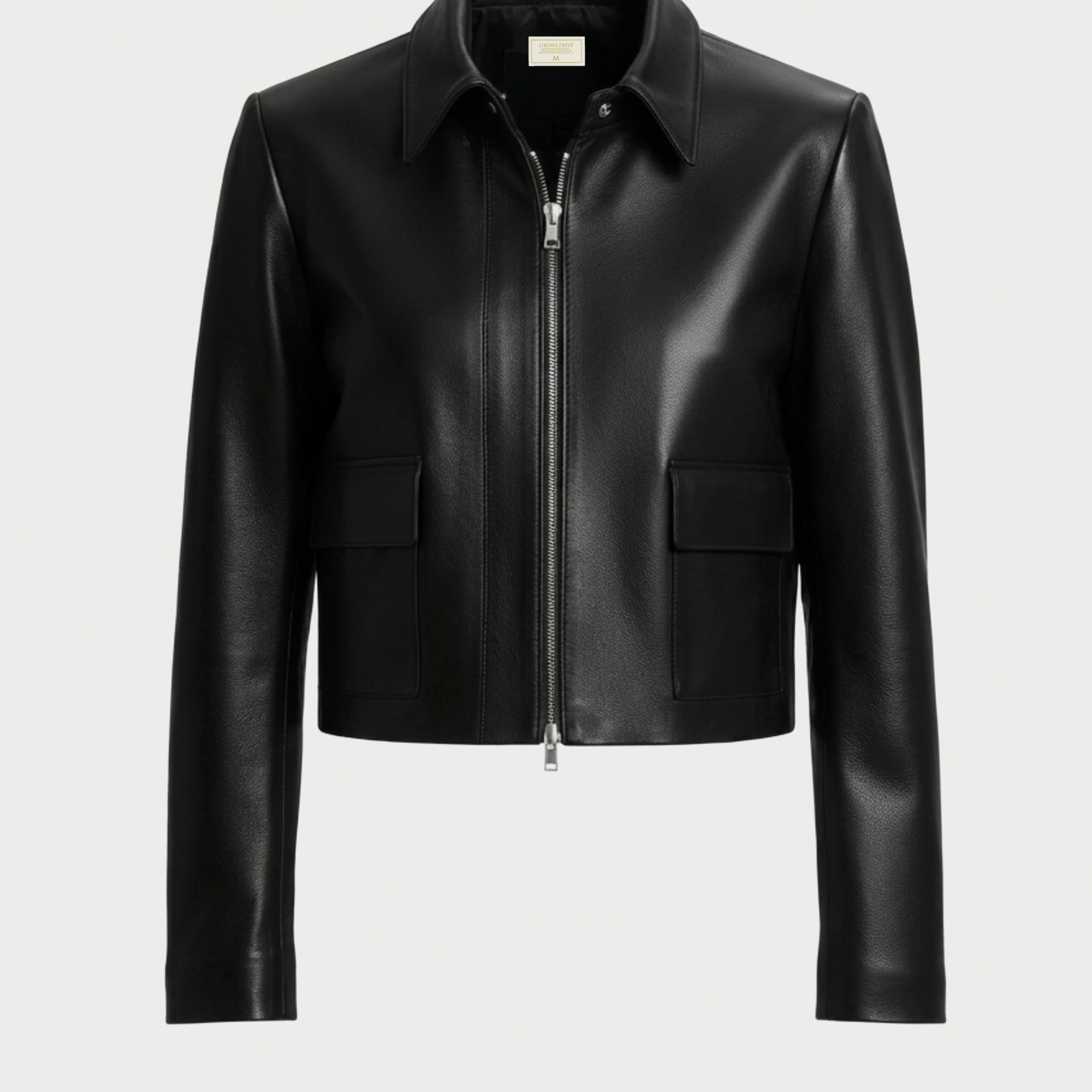Chaqueta Cuero 100% Negro (Mujer)